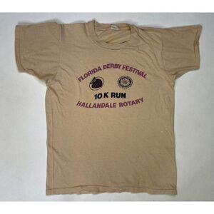 VINTAGE Florida Derby Festival Hallandale T-shirt Women Medium 80s Single Stitch